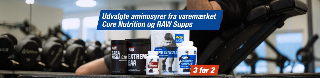Kun i dag! Udvalgte aminosyrer fra Core Nutrition & RAW Supps